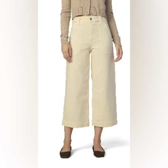 Joe's Jeans Denim - Joe's Jeans  THE CHLOE UTILITY WIDE LEG CROP Creme BRÛLÉE  Jeans